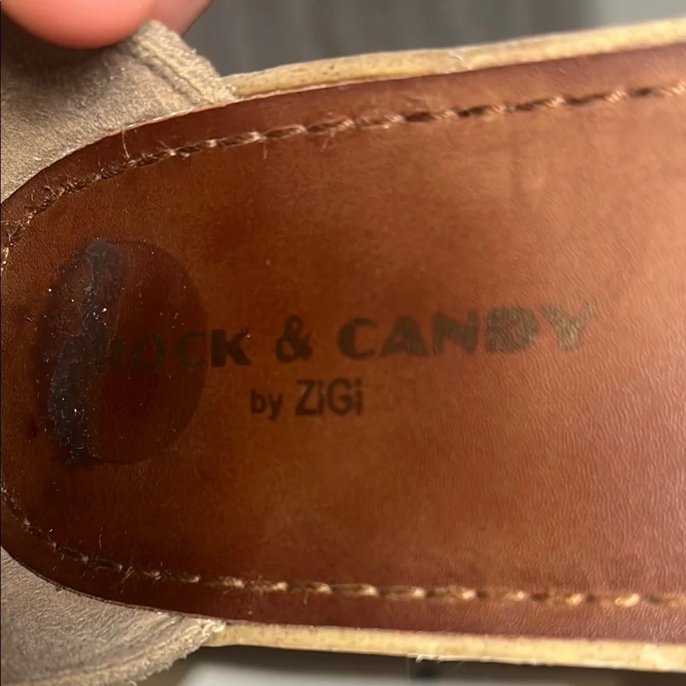 Rock & Candy Elegant Tan Suede Women's Sandals